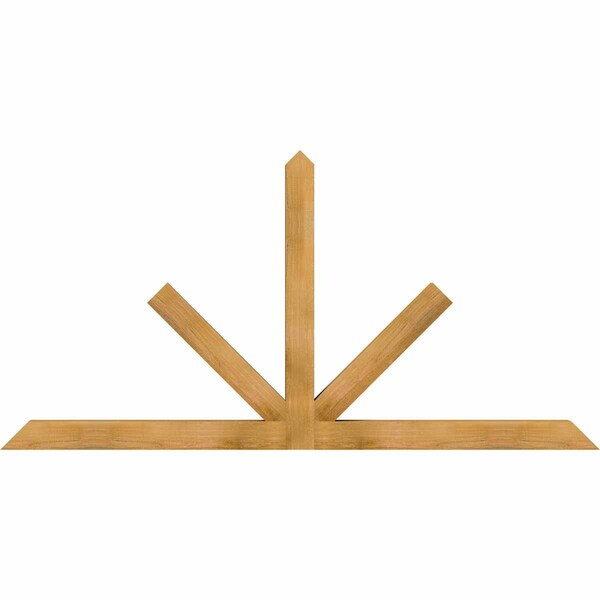 Ekena Millwork Saratoga Rough Sawn Timber Gable Bracket, Western Red Cedar, 84"W x 42"H x 4"D x 4"F, 12/12 Pitch GBW084X42X0404SAR00RWR - main